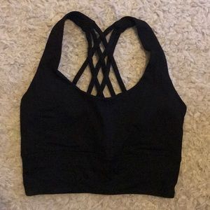 Black sports bra